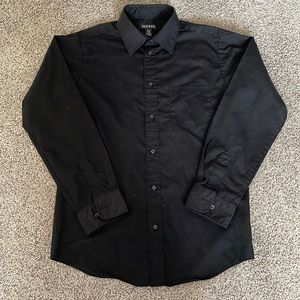 Boys XL (14/16) button down dress shirt in black.